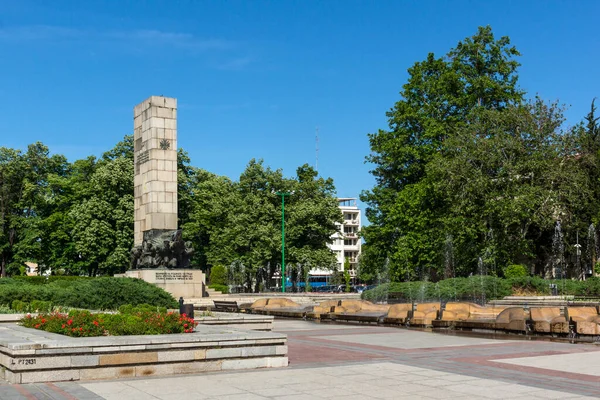 Vidin Bulgaria Maggio 2021 Panorama Piazza Bdintsi Centro Della Città — Foto Stock