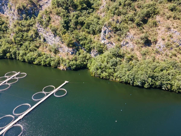 Luchtfoto Van Krichim Reservoir Rhodopes Mountain Regio Plovdiv Bulgarije — Stockfoto