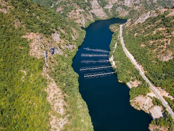 Vista Aérea Del Embalse Krichim Montaña Rhodopes Región Plovdiv Bulgaria —  Fotos de Stock