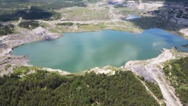 Αεροφωτογραφία Του Mine Chukurovo Στο Βουνό Lozenska Περιφέρεια Σόφιας Βουλγαρία — Αρχείο Βίντεο