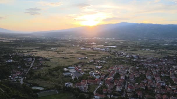 Vista Aérea Ciudad Petrich Región Blagoevgrad Bulgaria — Vídeo de stock