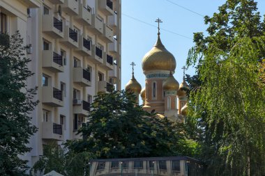 BUCHAREST, ROMANIA - 17 Ağustos 2021: Romanya 'nın Bükreş kentindeki Aziz Nicholas Kilisesi