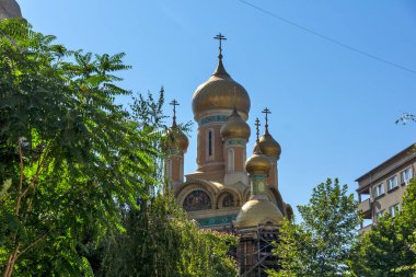 BUCHAREST, ROMANIA - 17 Ağustos 2021: Romanya 'nın Bükreş kentindeki Aziz Nicholas Kilisesi
