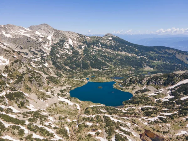 Vista Aérea Incrível Montanha Pirin Perto Lago Popovo Bulgária — Fotografia de Stock