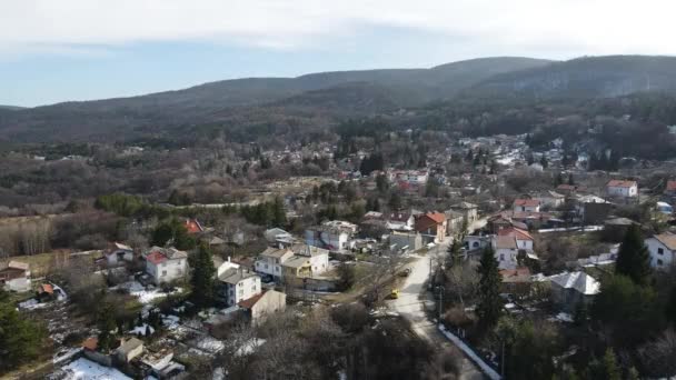 Luchtfoto Van Het Dorp Boykovo Regio Plovdiv Bulgarije — Stockvideo