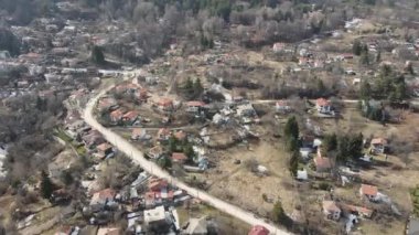 Bulgaristan 'ın Filibe Bölgesi Dedevo Köyü' nün hava manzarası
