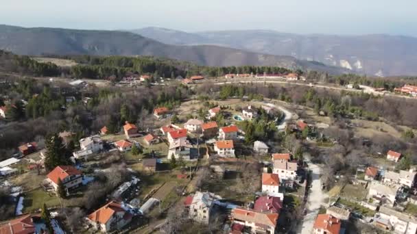 Flygfoto Över Byn Boykovo Plovdiv Region Bulgarien — Stockvideo