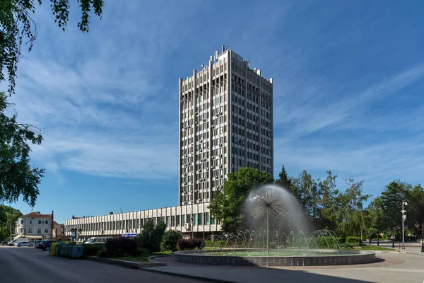 Vidin Bułgaria Maj 2021 Panoramiczny Widok Plac Bdintsi Centrum Miasta — Zdjęcie stockowe