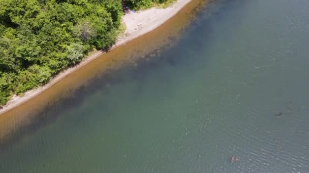 Вигляд Повітря Озеро Панчарево Софійська Міська Область Болгарія — стокове відео