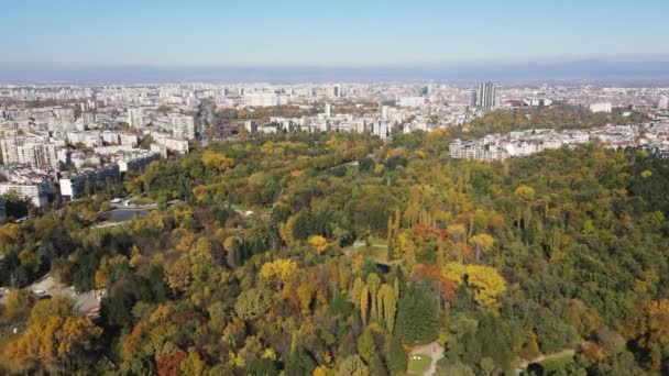 Дивовижний Вигляд Південного Парку Софії Болгарія — стокове відео