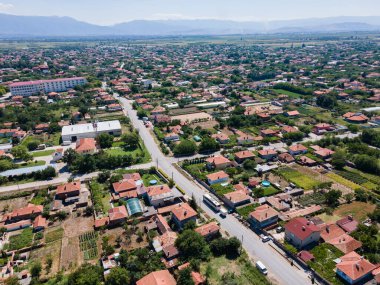 Bulgaristan 'ın Filibe Bölgesi' nin Tsalapitsa köyünün hava manzarası