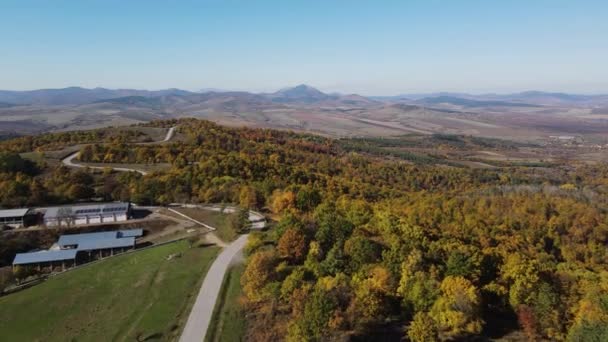 Paisagem Outono Montanha Cherna Gora Monte Negro Região Pernik Bulgária — Vídeo de Stock