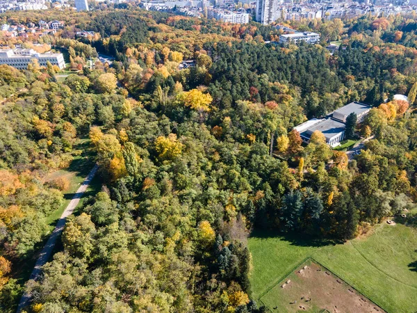 Vista Aérea Surpreendente Outono South Park Cidade Sofia Bulgária — Fotografia de Stock