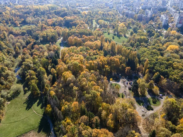 Vista Aérea Surpreendente Outono South Park Cidade Sofia Bulgária — Fotografia de Stock