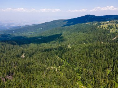 Bulgaristan 'ın Sofya Şehir Bölgesi, Vitosha Dağı' ndaki Konyarnika bölgesinin havadan görüntüsü