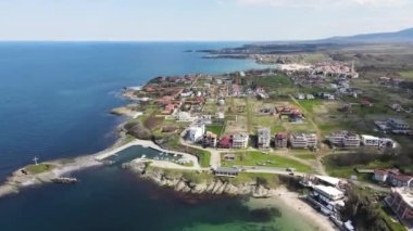 Bulgaristan 'ın Burgaz Bölgesi, Lozenets köyünün hava manzarası 