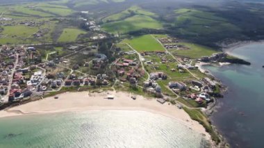 Bulgaristan 'ın Burgaz Bölgesi, Lozenets köyünün hava manzarası 