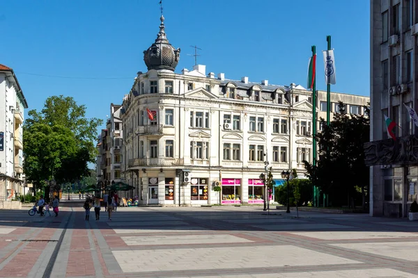 Vidin Bułgaria Maj 2021 Panoramiczny Widok Plac Bdintsi Centrum Miasta — Zdjęcie stockowe