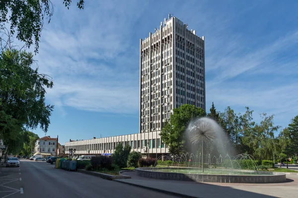 Vidin Bułgaria Maj 2021 Panoramiczny Widok Plac Bdintsi Centrum Miasta — Zdjęcie stockowe