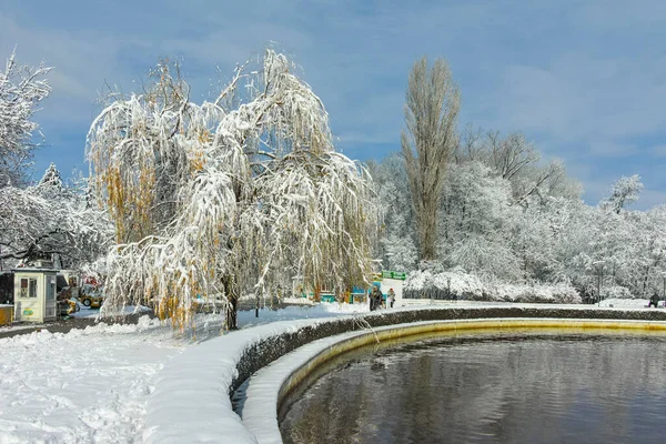 Sofia Bulgarije November 2021 Verbazingwekkend Winter Panorama Van South Park — Stockfoto