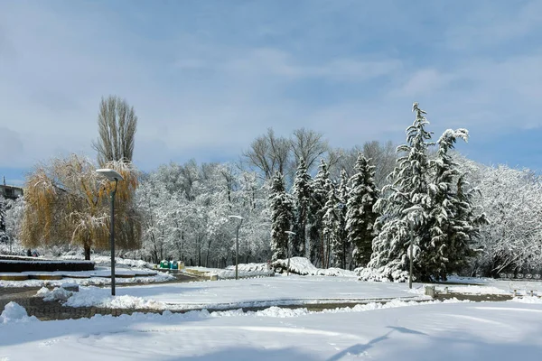 Sofia Bulgaria Noviembre 2021 Increíble Panorama Invierno South Park Ciudad —  Fotos de Stock