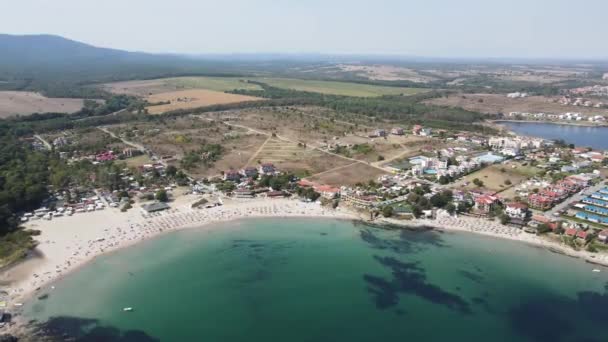 Vista Aerea Della Spiaggia Arapya Vicino Alla Città Tsarevo Regione — Video Stock