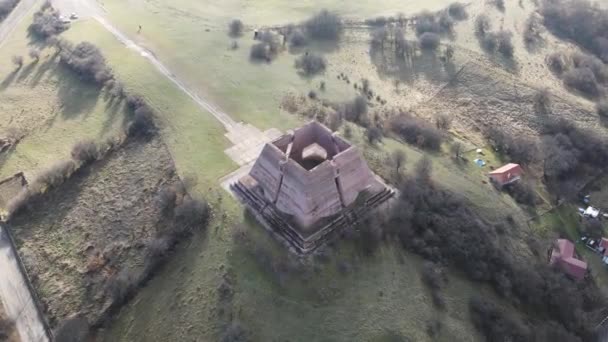 Luchtfoto Van Pantheon Moeder Bulgarije Gewijd Aan Gesneuvelde Soldaten Van — Stockvideo