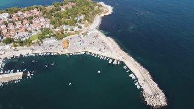 Bulgaristan 'ın Burgaz Bölgesi Çarevo kentinin hava manzarası 