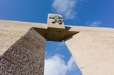 GURGULYAT, BULGARIA - 5 Aralık 2021: Pantheon Mother Bulgaria, 1885 Sırp-Bulgar Savaşı 'nda hayatını kaybeden askerlere adanmıştır, Gurgulyat köyü, Bulgaristan