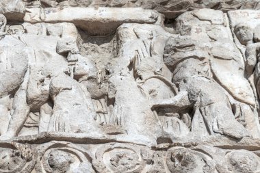 Selanik, Yunanistan - 22 Eylül 2019: Yunanistan 'ın orta kesimindeki Selanik kentinde antik Roma İmparatorluğu