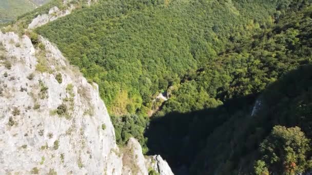 Vista Aérea Garganta Del Río Erma Cerca Ciudad Tran Bulgaria — Vídeo de stock