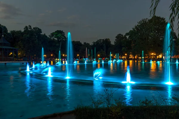 Plovdiv Bulgaria August 2021 Sunset View Singing Fountains Tsar Simeon — Stock Photo, Image