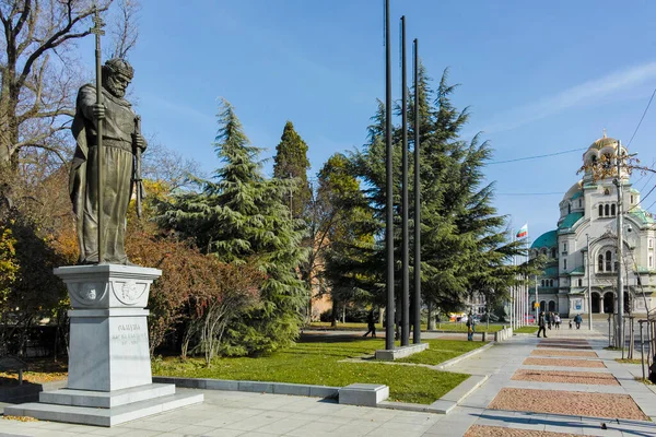 Sofia Bulgaria Noviembre 2021 Vista Otoño Del Monumento Del Zar — Foto de Stock