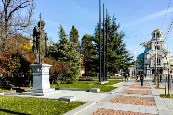 Sofia Bulgaria Noviembre 2021 Vista Otoño Del Monumento Del Zar — Foto de Stock