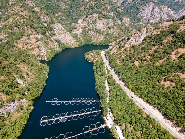 Flygfoto Över Krichim Reservoir Rhodopes Mountain Plovdiv Region Bulgarien — Stockfoto