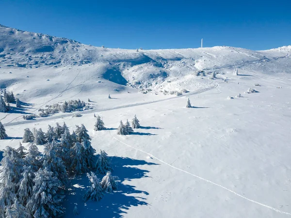 Aerial Winter View Vitosha Mountain Περιφέρεια Πόλης Της Σόφιας Βουλγαρία — Φωτογραφία Αρχείου