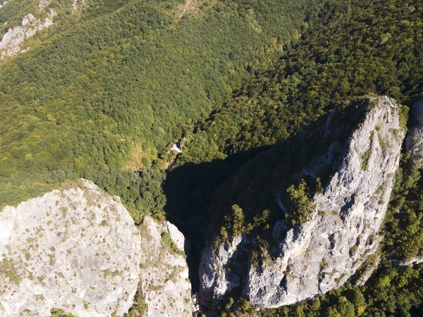 Vista Aérea Desfiladeiro Rio Erma Perto Cidade Tran Bulgária — Fotografia de Stock