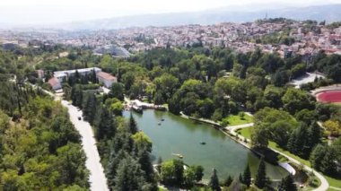 Bulgaristan 'ın Sandanski kentinin şaşırtıcı hava manzarası