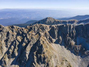 Polezhan zirvesi, Pirin Dağı, Bulgaristan etrafındaki şaşırtıcı hava manzarası