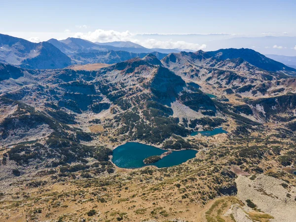 Úžasný Letecký Výhled Kolem Vrcholu Polezhan Pirin Mountain Bulharsko — Stock fotografie