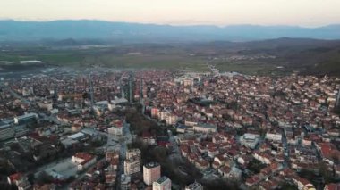 Bulgaristan 'ın Petrich, Blagoevgrad bölgesinin hava manzarası