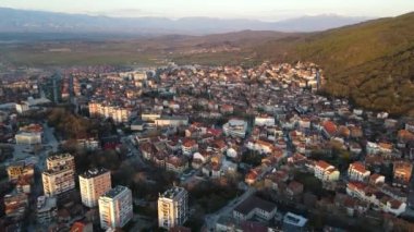 Bulgaristan 'ın Petrich, Blagoevgrad bölgesinin hava manzarası