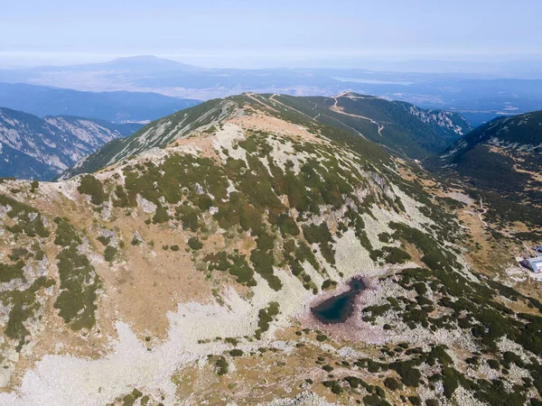 Amazing Aerial View Rila Mountain Musala Peak Bulgaria — Stok Foto