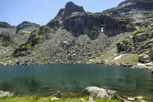 Paisagem Incrível Rila Mountain Perto Lago Assustador Bulgária — Fotografia de Stock