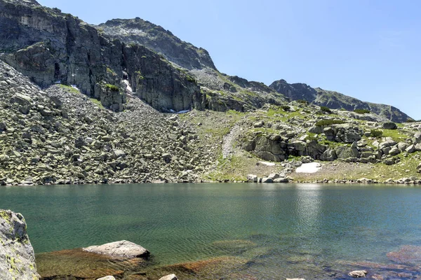 Paisagem Incrível Rila Mountain Perto Lago Assustador Bulgária — Fotografia de Stock