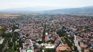 Bulgaristan 'ın Sandanski kentinin şaşırtıcı hava manzarası