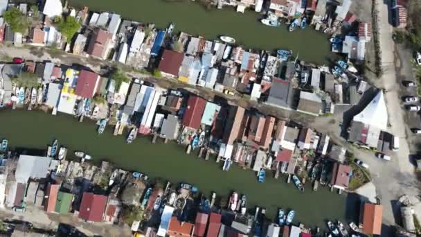 ブルガリアのブルガス市付近の漁村 リバルスコ セリシュテ の空中写真 — ストック動画