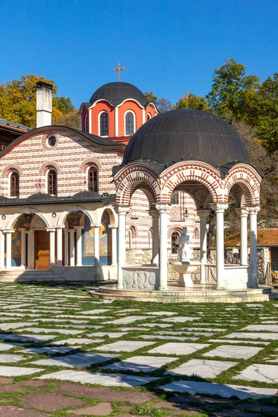 Herfstbeeld Van Het Middeleeuwse Tsarnogorski Gigintsi Klooster Kozma Damyan Regio — Stockfoto