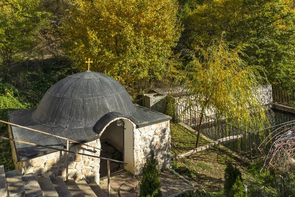 Podzimní Pohled Středověký Klášter Tsarnogorski Gigintsi Kozma Damyan Oblast Pernik — Stock fotografie