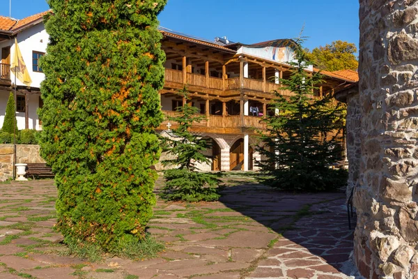 Herfstbeeld Van Het Middeleeuwse Tsarnogorski Gigintsi Klooster Kozma Damyan Regio — Stockfoto